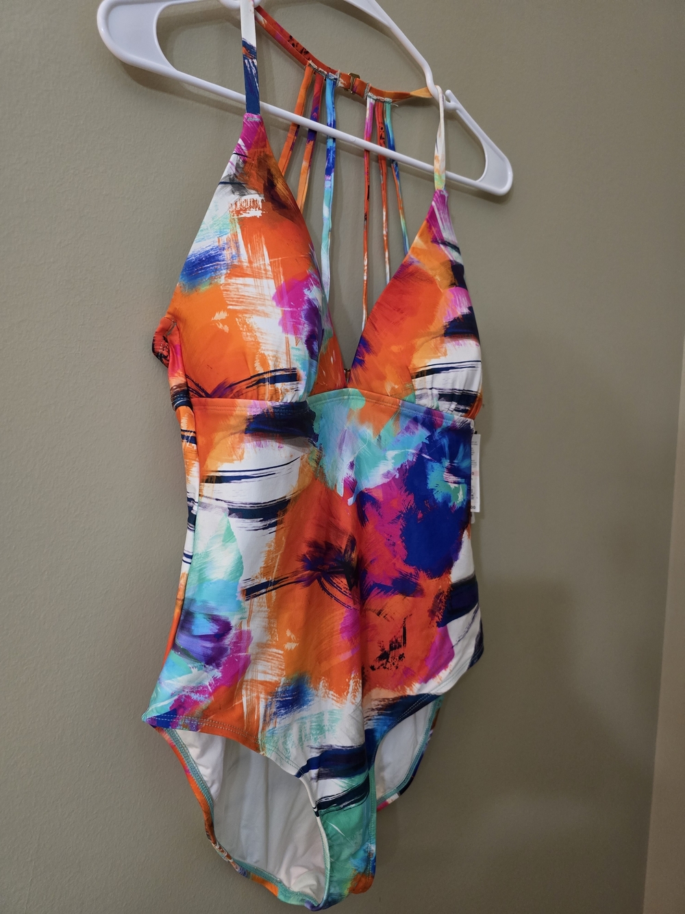 La Blanca Multicolor One-Piece Swimsuit Women Size 10 - Picture 2 of 10
